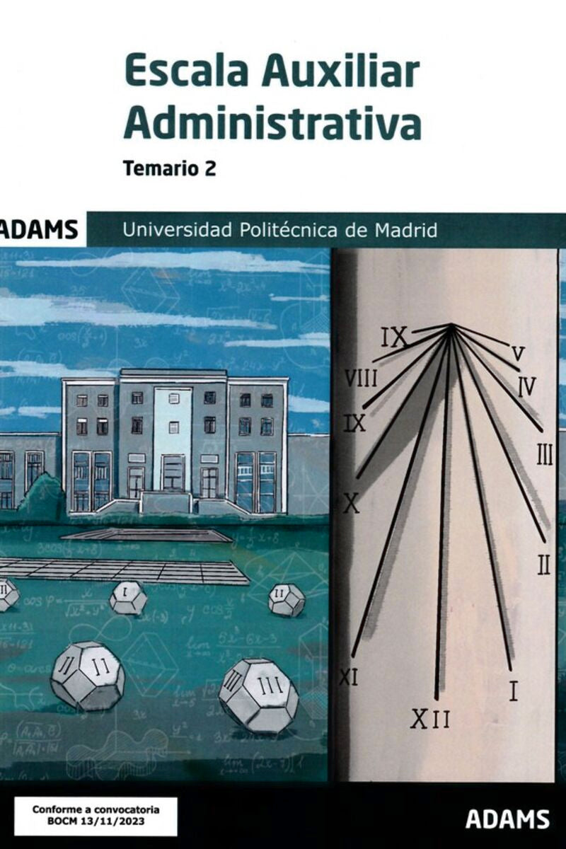 Temario 2 Escala Auxiliar Administrativa de la Universidad Politécnica de Madrid Imagen principal del producto