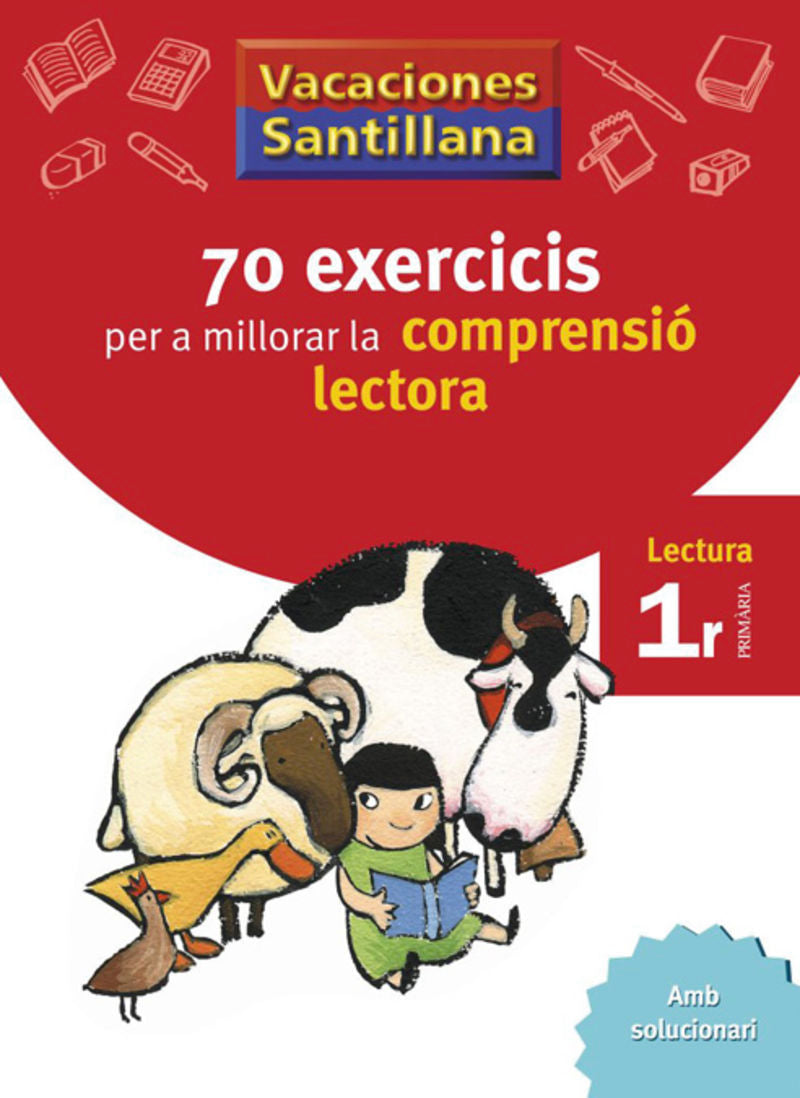 VACACIONES SANTILLANA 70 EXERCICIS PER A MILLORAR LA COMPRENSIO LECTORA 1 PRIMARIA. Aa. Vv. (Edicions Voramar, S.A.) 9788498073751