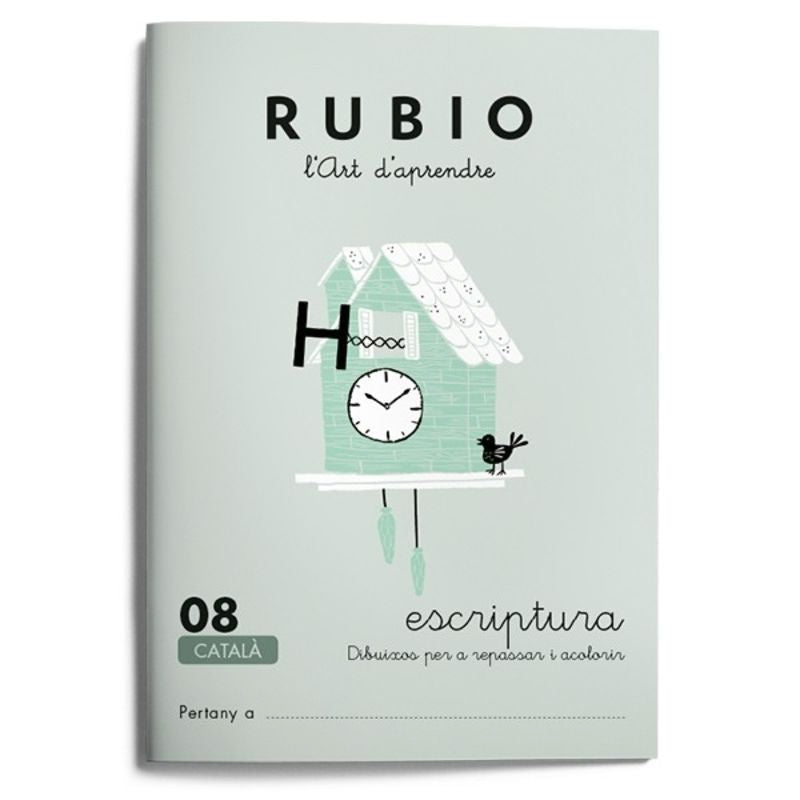 Escriptura RUBIO 08 - dibuixos (català). Aa. Vv. (Editorial Rubio) 9788489773486