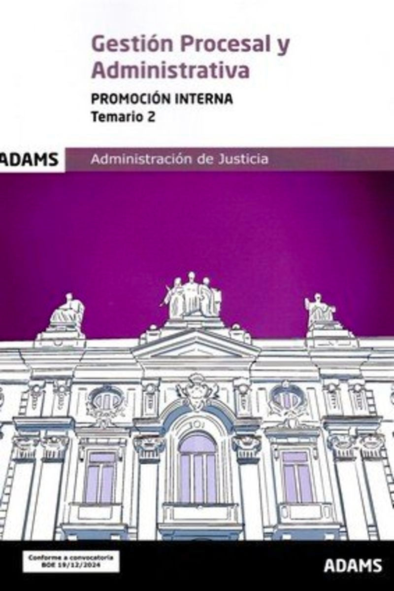 Temario 2 Gestión Procesal y Administrativa. Promoción interna