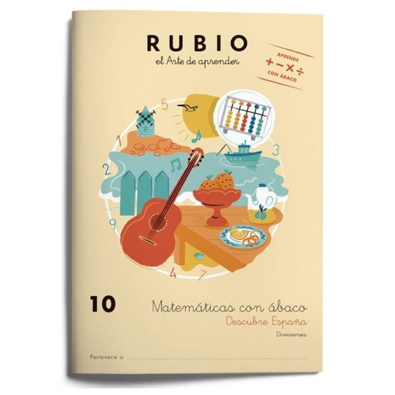 Matemáticas con ábaco 10. Descubre España. Aa. Vv. (Editorial Rubio) 9788416744251