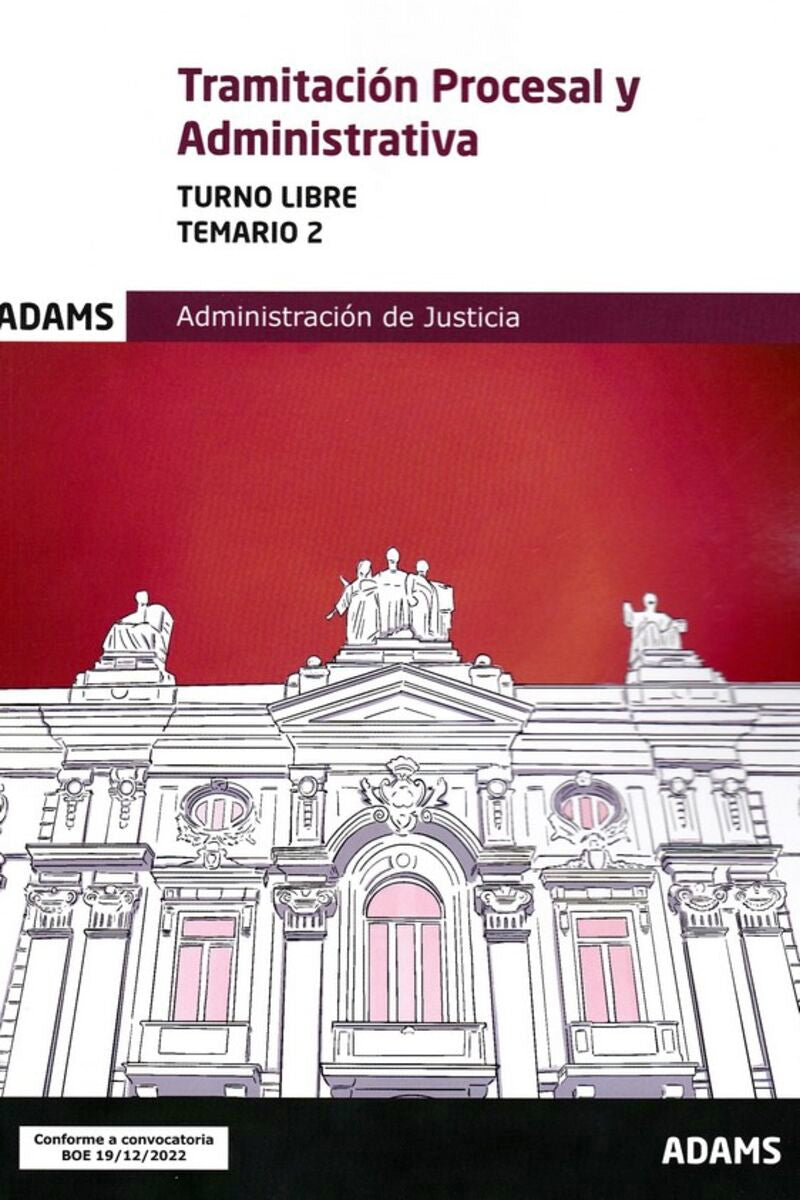 Temario 2 Tramitación Procesal y Administrativa, turno libre. Aa. Vv. (Adams) 9788411164528