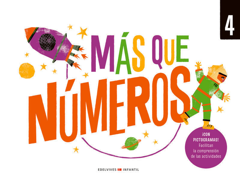 Más que números 4. Aa. Vv. (Editorial Luis Vives (Edelvives)) 9788414062562