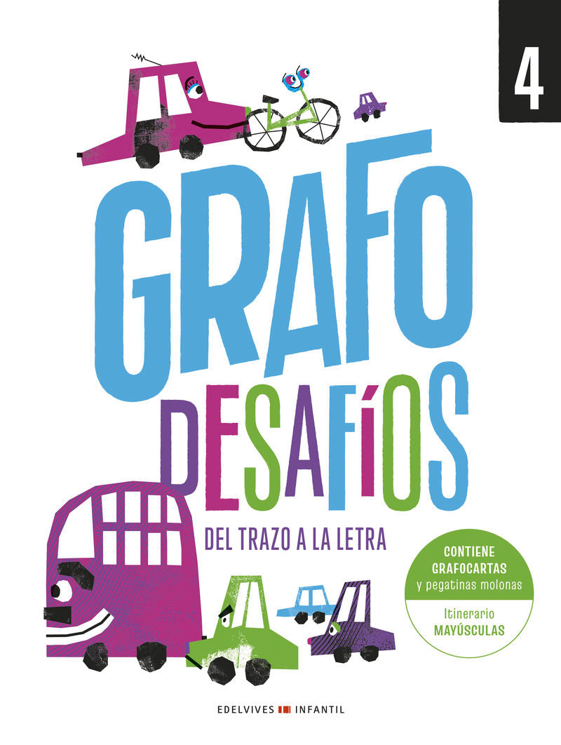 Grafo desafíos - Del trazo a la letra 4. Aa. Vv. (Editorial Luis Vives (Edelvives)) 9788414062630