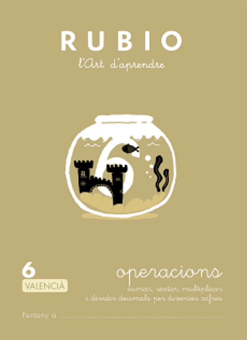 Operacions RUBIO 6 (valencià). Aa. Vv. (Editorial Rubio) 9788416744541 Imagen principal del producto
