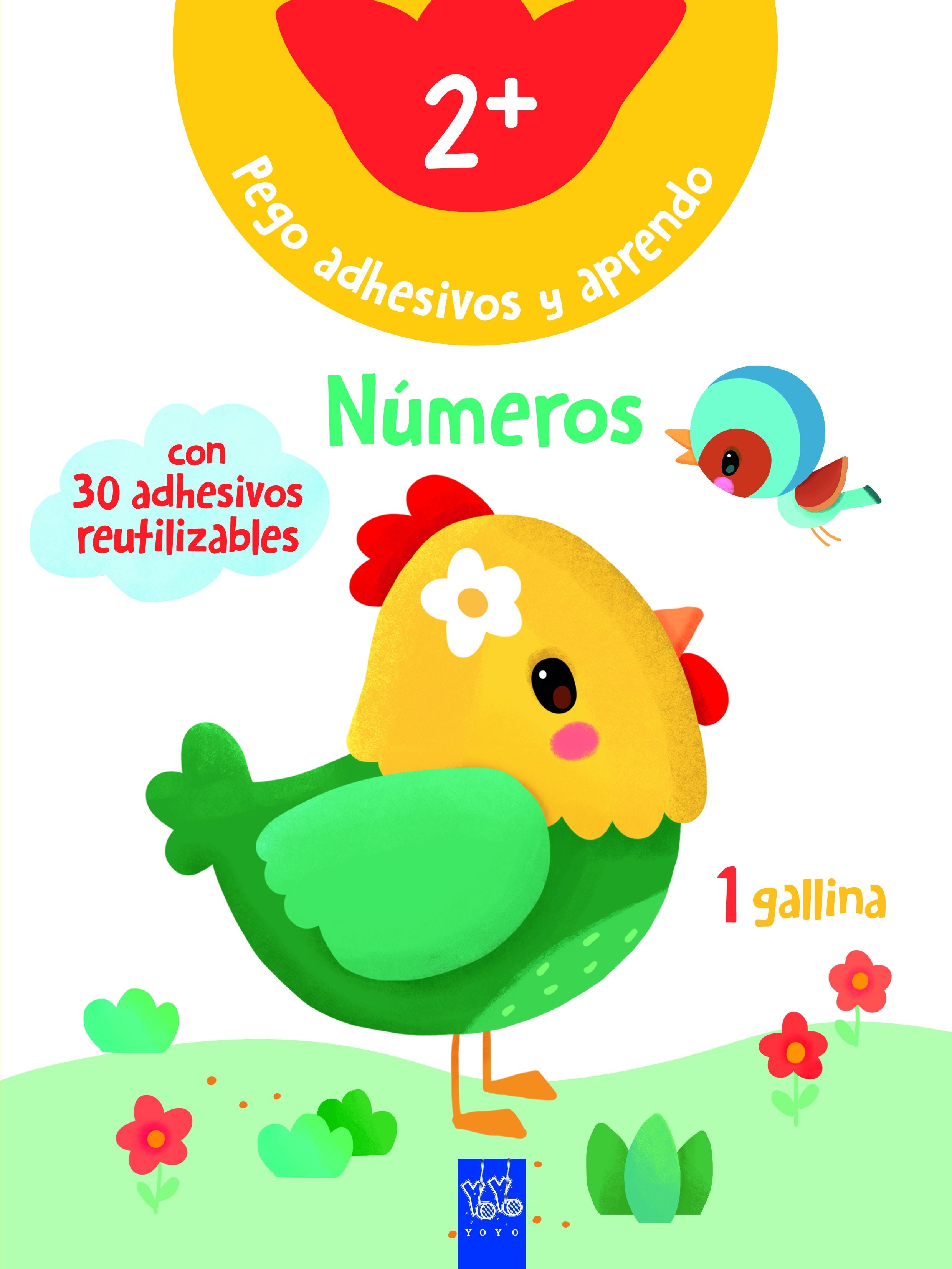 Pego adhesivos y aprendo. Números +2. YOYO (Yoyo) 9788408281108 Imagen principal del producto