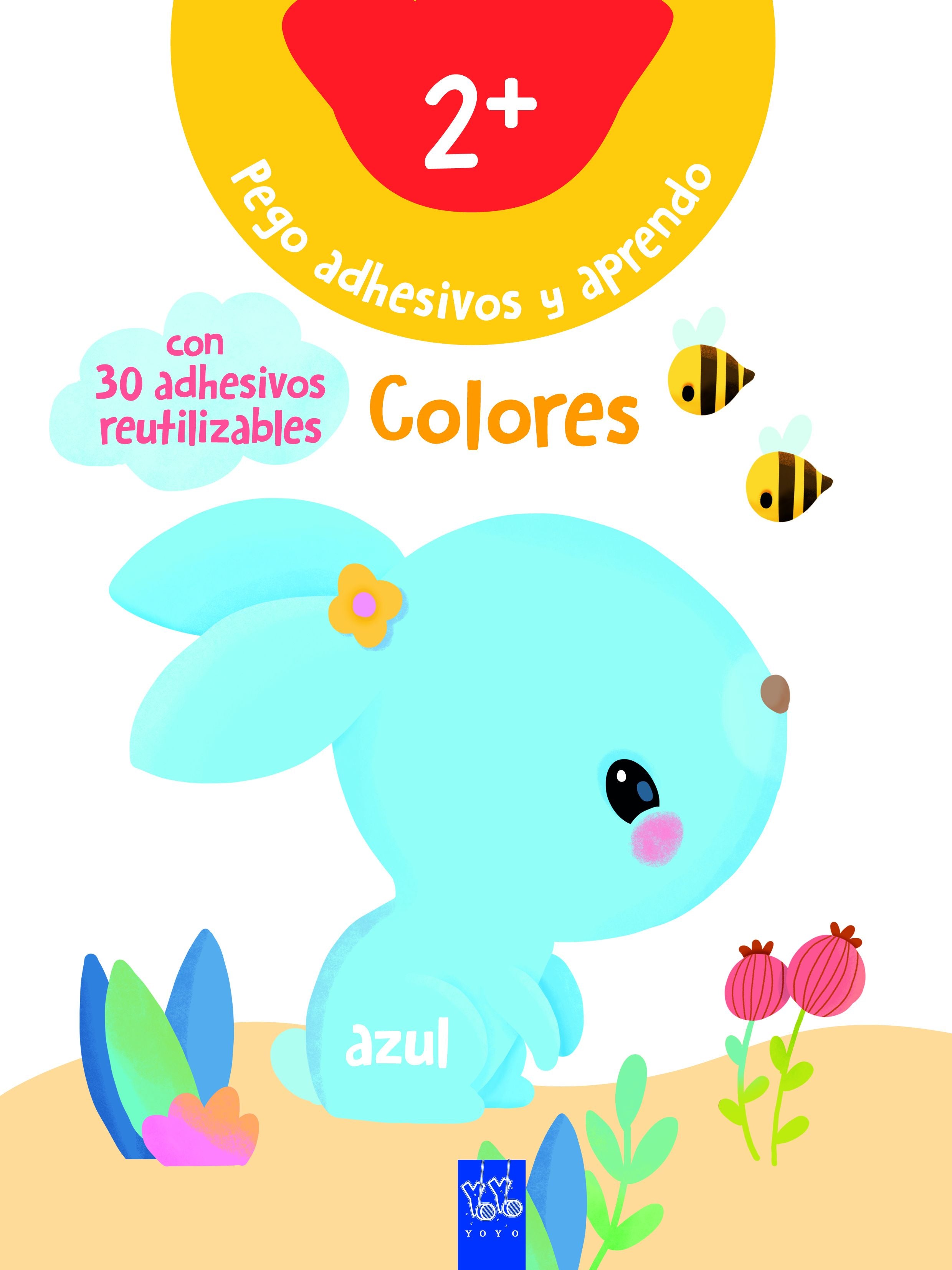 Pego adhesivos y aprendo. Colores +2. YOYO (Yoyo) 9788408281092 Imagen principal del producto