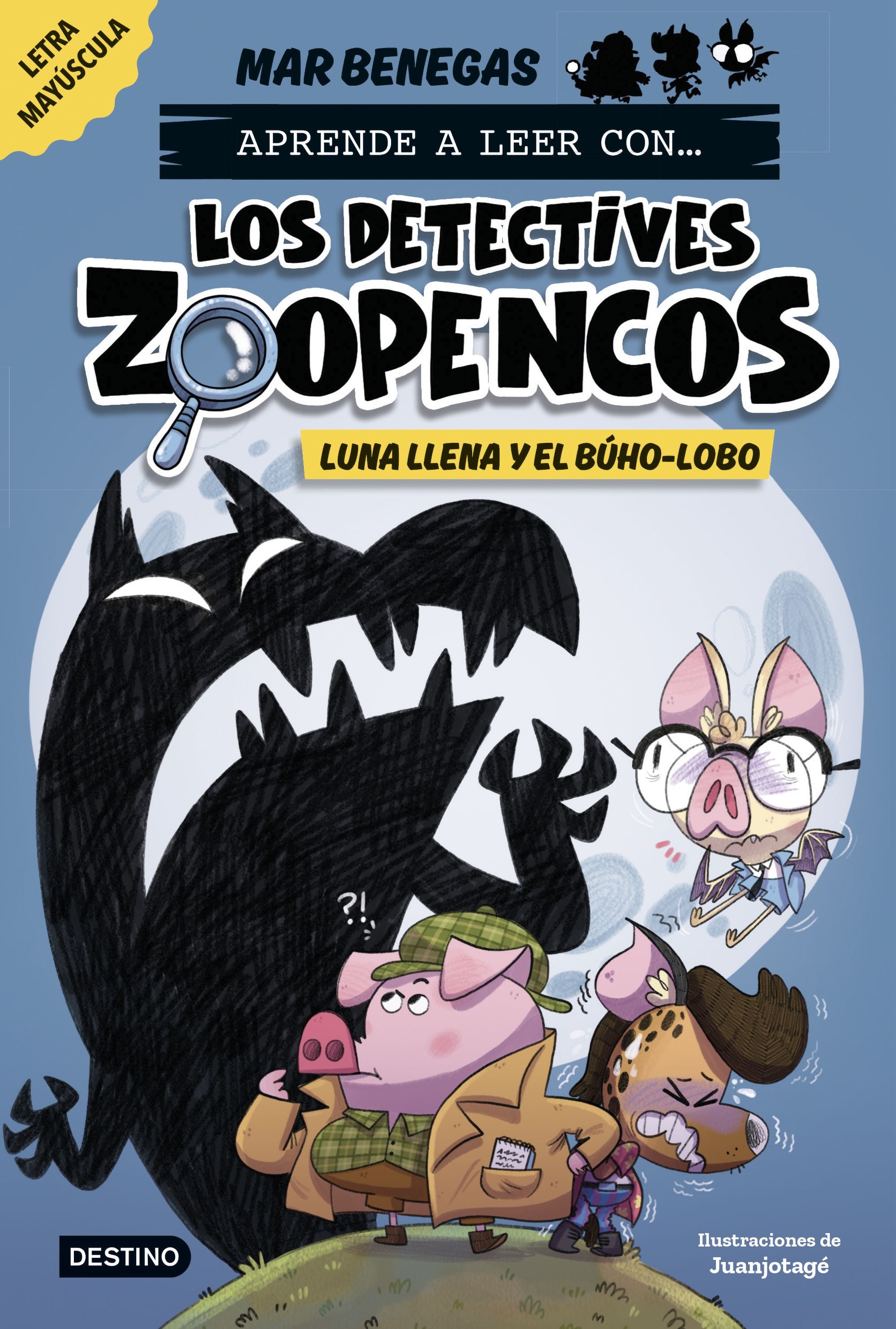 Aprender a leer con... Los Detectives Zoopencos 3. Luna llena y el búho-lobo: En letra MAYÚSCULA para aprender a leer (libros para niños a partir de 5 años). Elige tu propia historia. Mar Benegas (Destino Infantil & Juvenil) 9788408278474 Imagen principal del producto