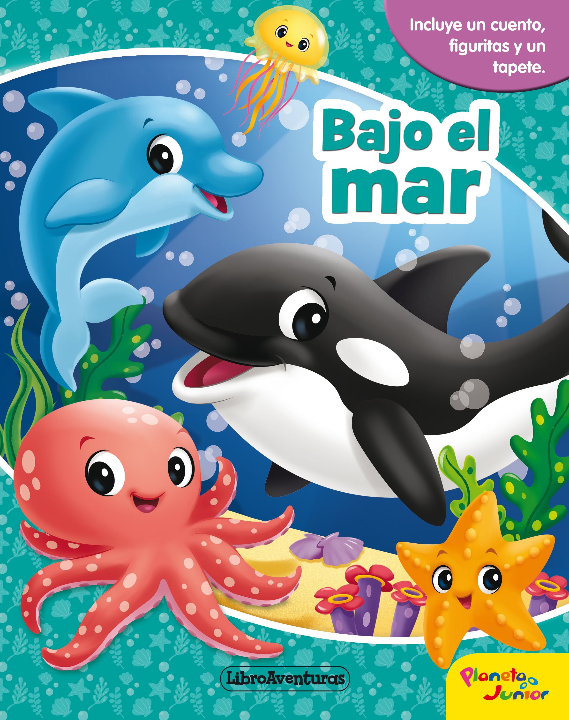 Bajo el mar. Libroaventuras: Incluye un tablero y figuras para jugar. AA. VV. (Planeta Junior) 9788408218364 Imagen principal del producto