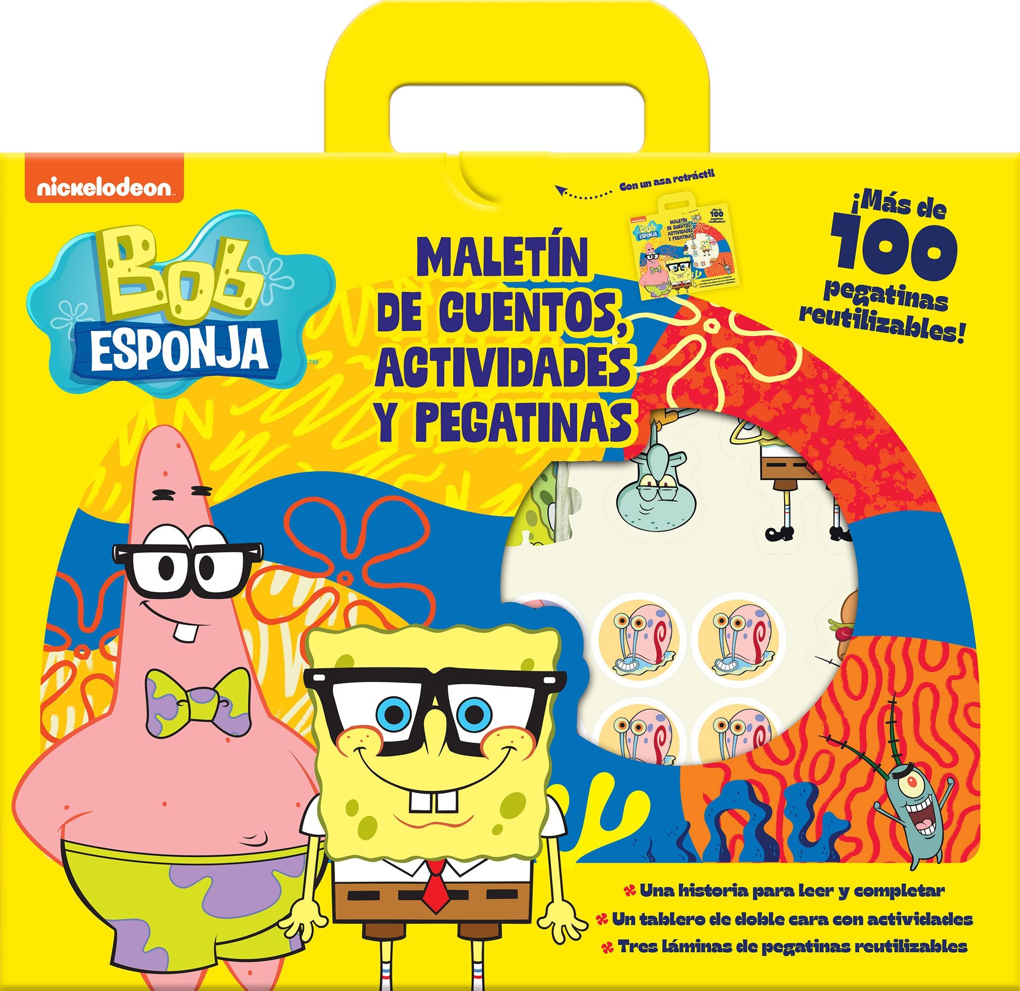 Bob Esponja. Maletín de cuentos, actividades y pegatinas. Bob Esponja (Planeta Junior) 9788408297215 Imagen principal del producto