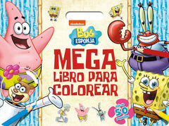 Bob Esponja. Megalibro para colorear: Con pegatinas. Bob Esponja (Planeta Junior) 9788408297222
