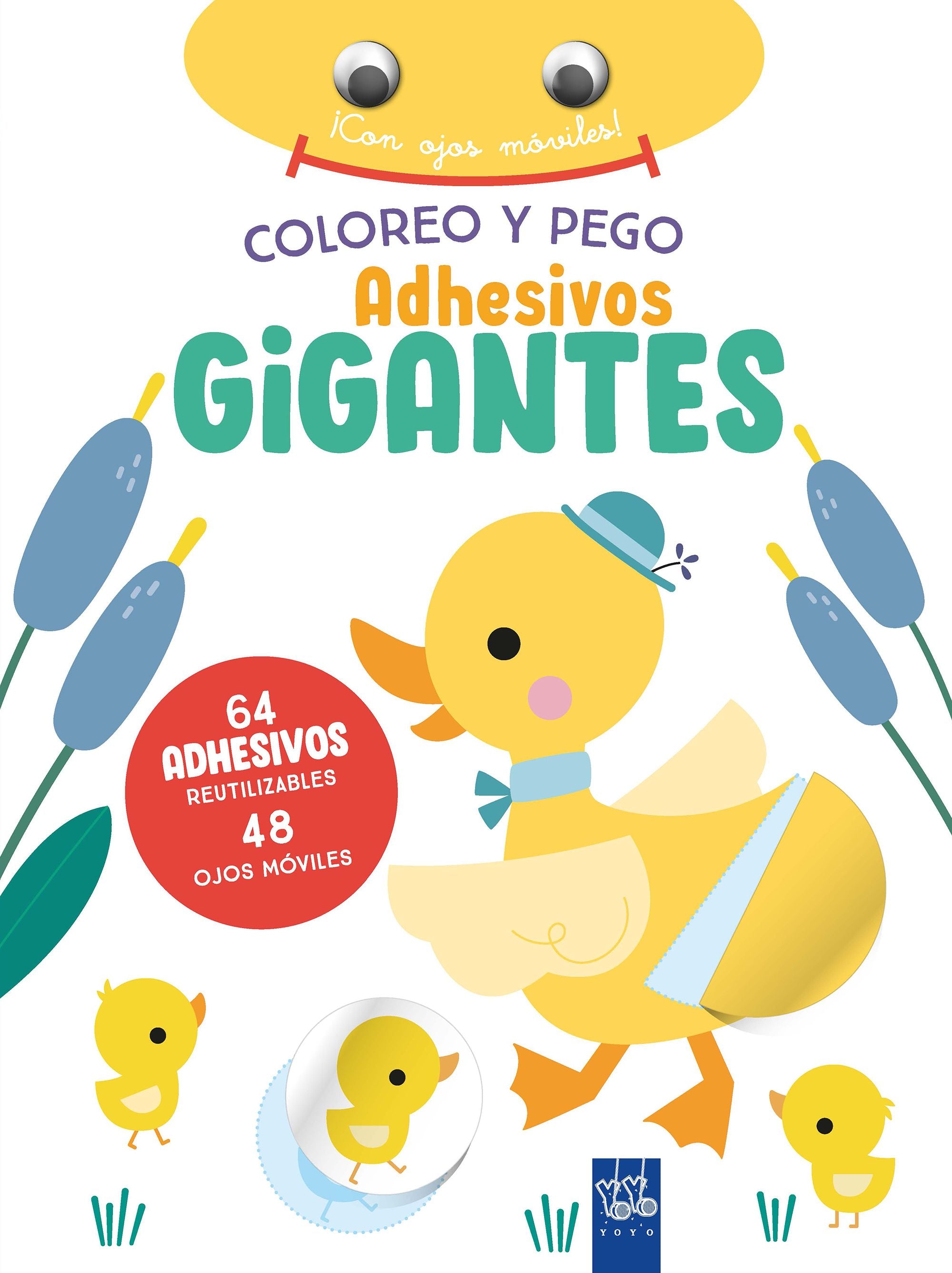Coloreo y pego adhesivos gigantes. Pato. YOYO (Yoyo) 9788408266396 Imagen principal del producto