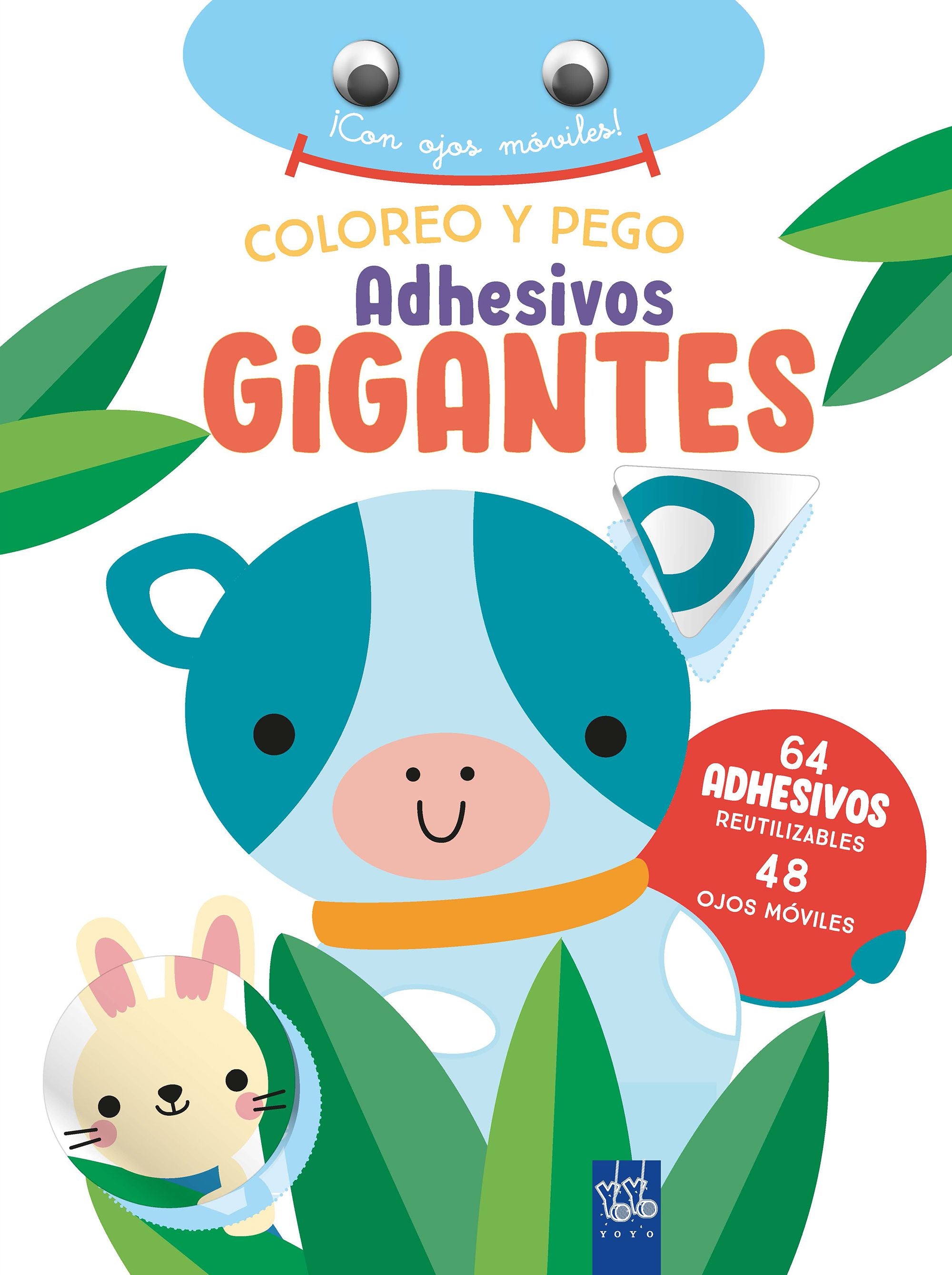 Coloreo y pego adhesivos gigantes. Vaca. YOYO (Yoyo) 9788408266372 Imagen principal del producto