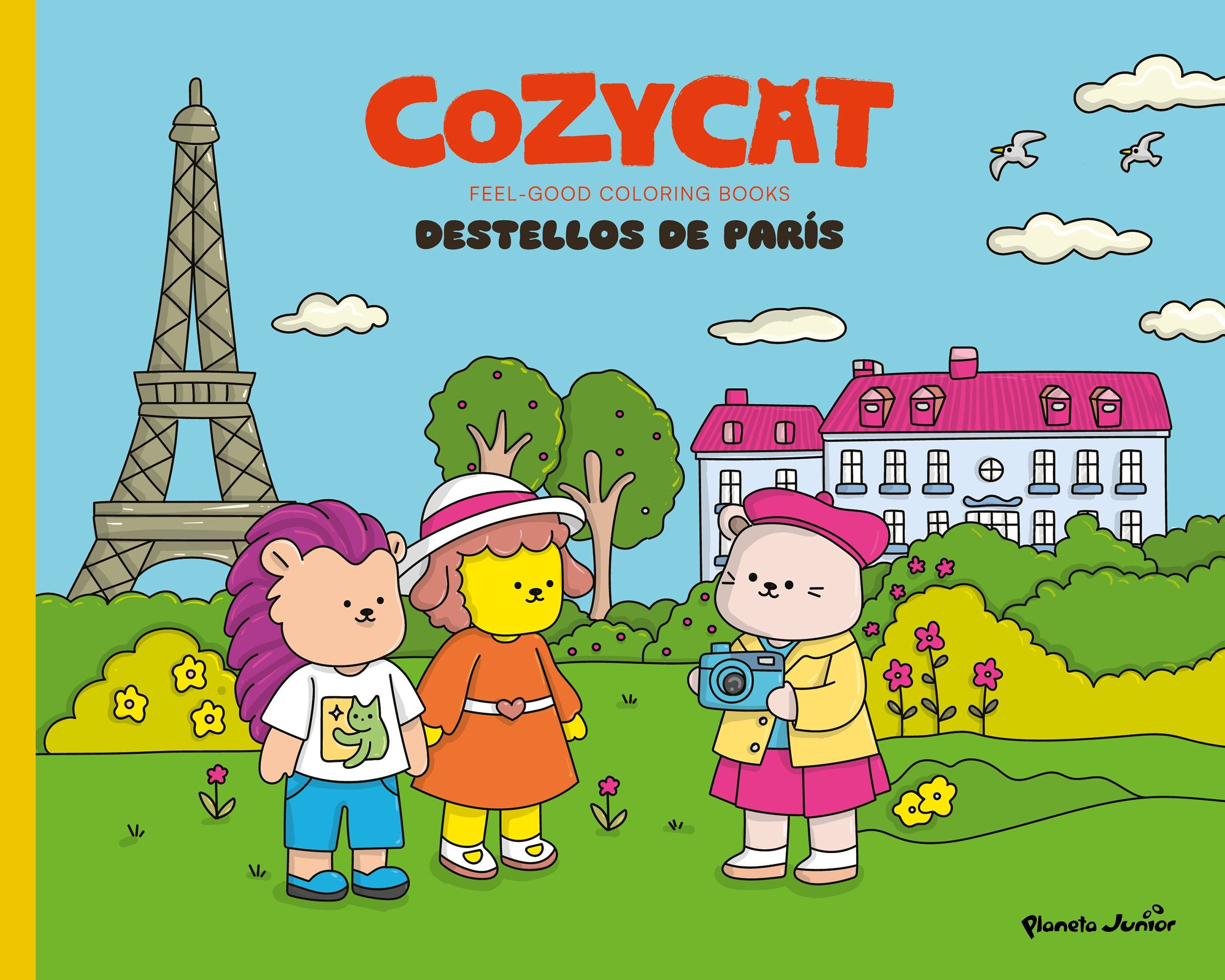 Cozy Cat. Destellos de París: Feel Good Coloring Books. Estudio PE S.A.C. (Planeta Junior) 9788408313113 Imagen principal del producto