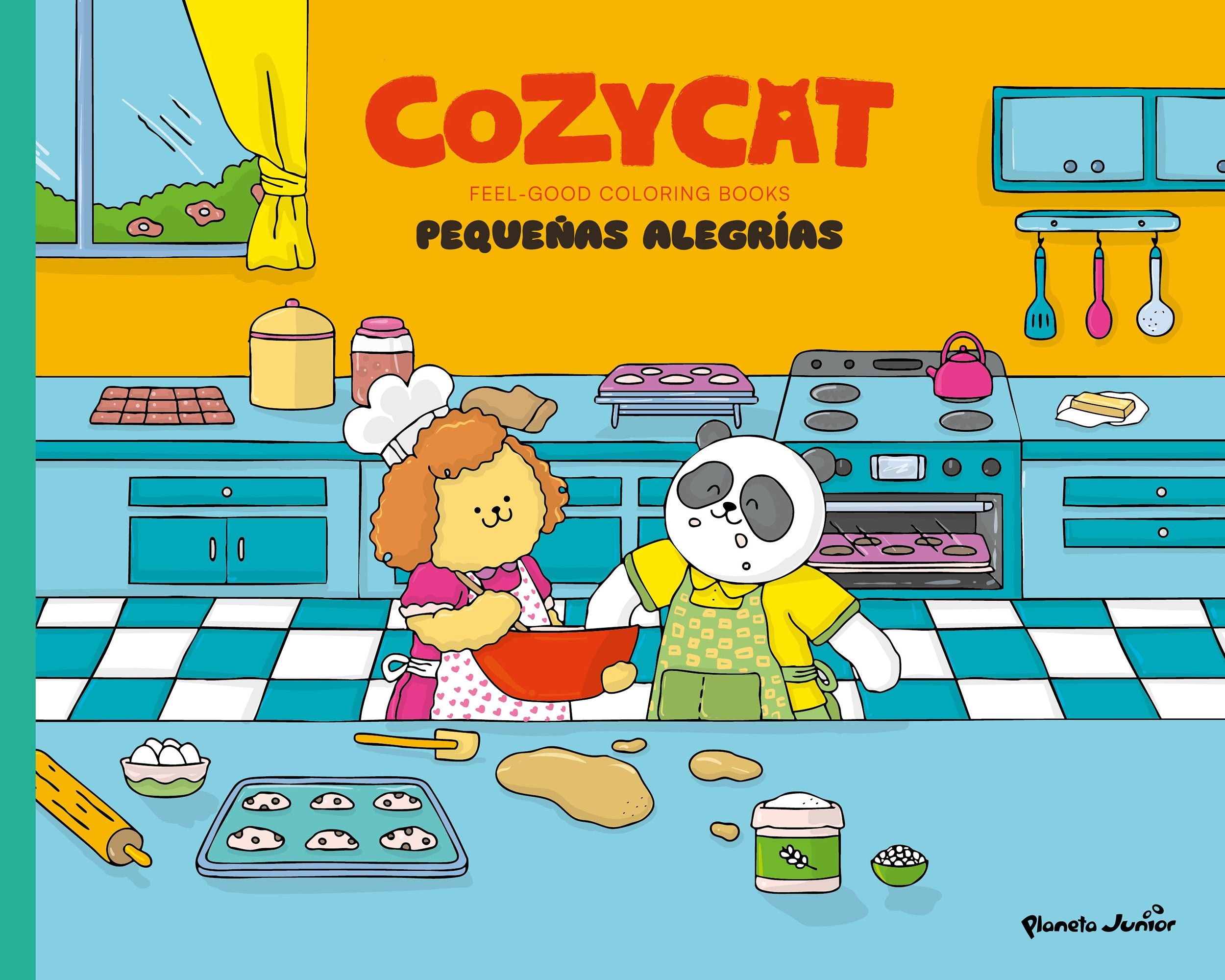 Cozy Cat. Pequeñas alegrías: Feel Good Coloring Books. Estudio PE S.A.C. (Planeta Junior) 9788408313120 Imagen principal del producto
