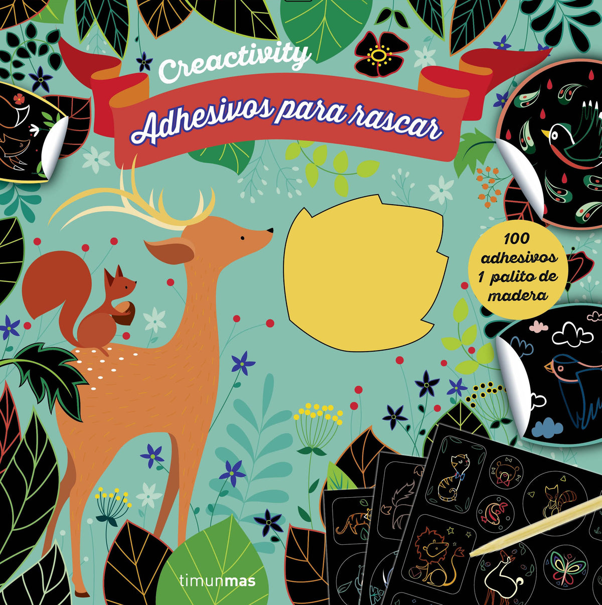 Creactivity. Adhesivos para rascar: 100 adhesivos 1 palito de madera. Varios Autores (Timun Mas Infantil) 9788408206934