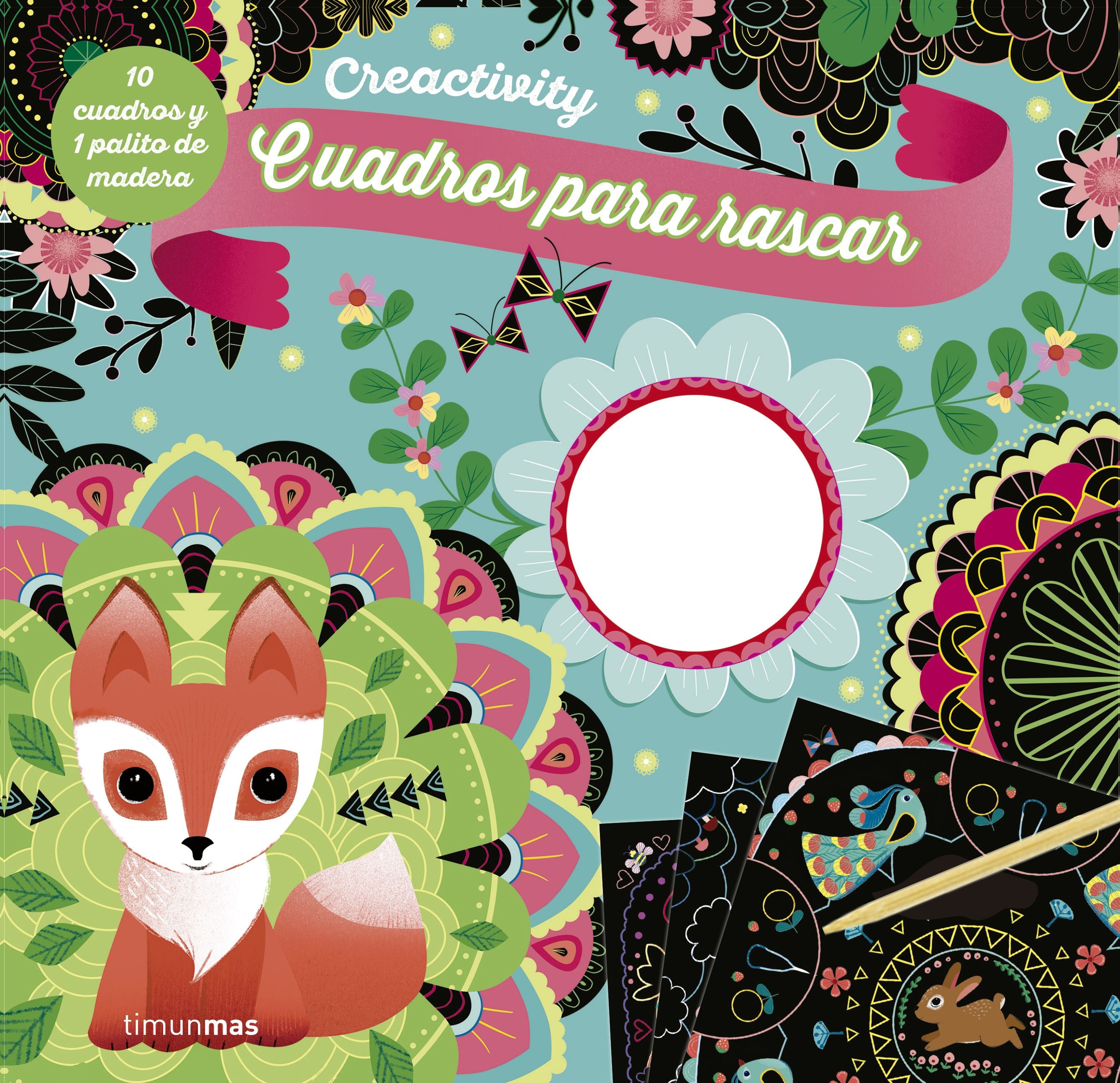 Creactivity. Cuadros para rascar. Mandalas: 10 cuadros y 1 palito de madera