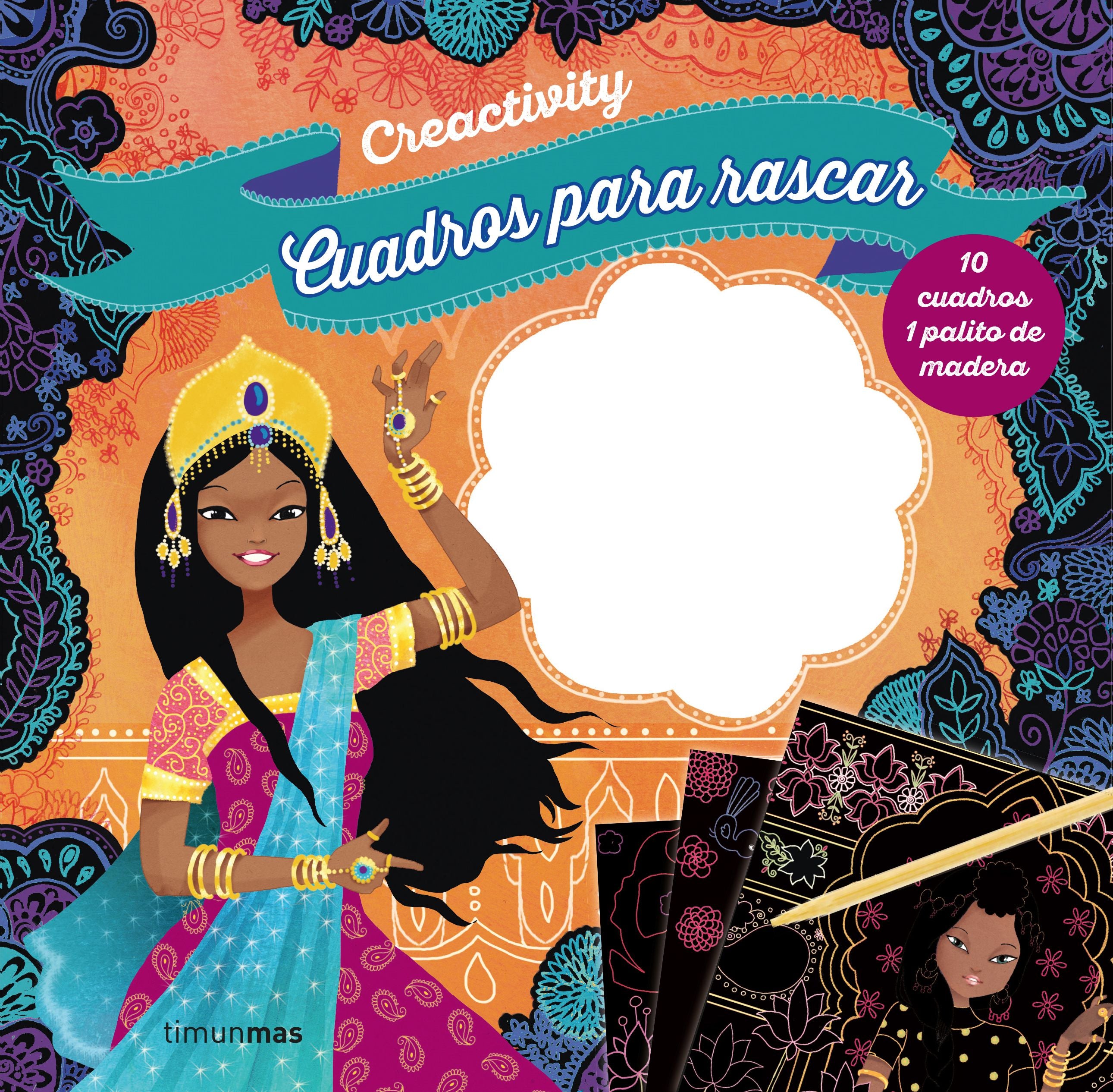 Creactivity. Cuadros para rascar. Princesas del mundo: 10 cuadros 1 palito de madera. Varios Autores (Timun Mas Infantil) 9788408206989 Imagen principal del producto