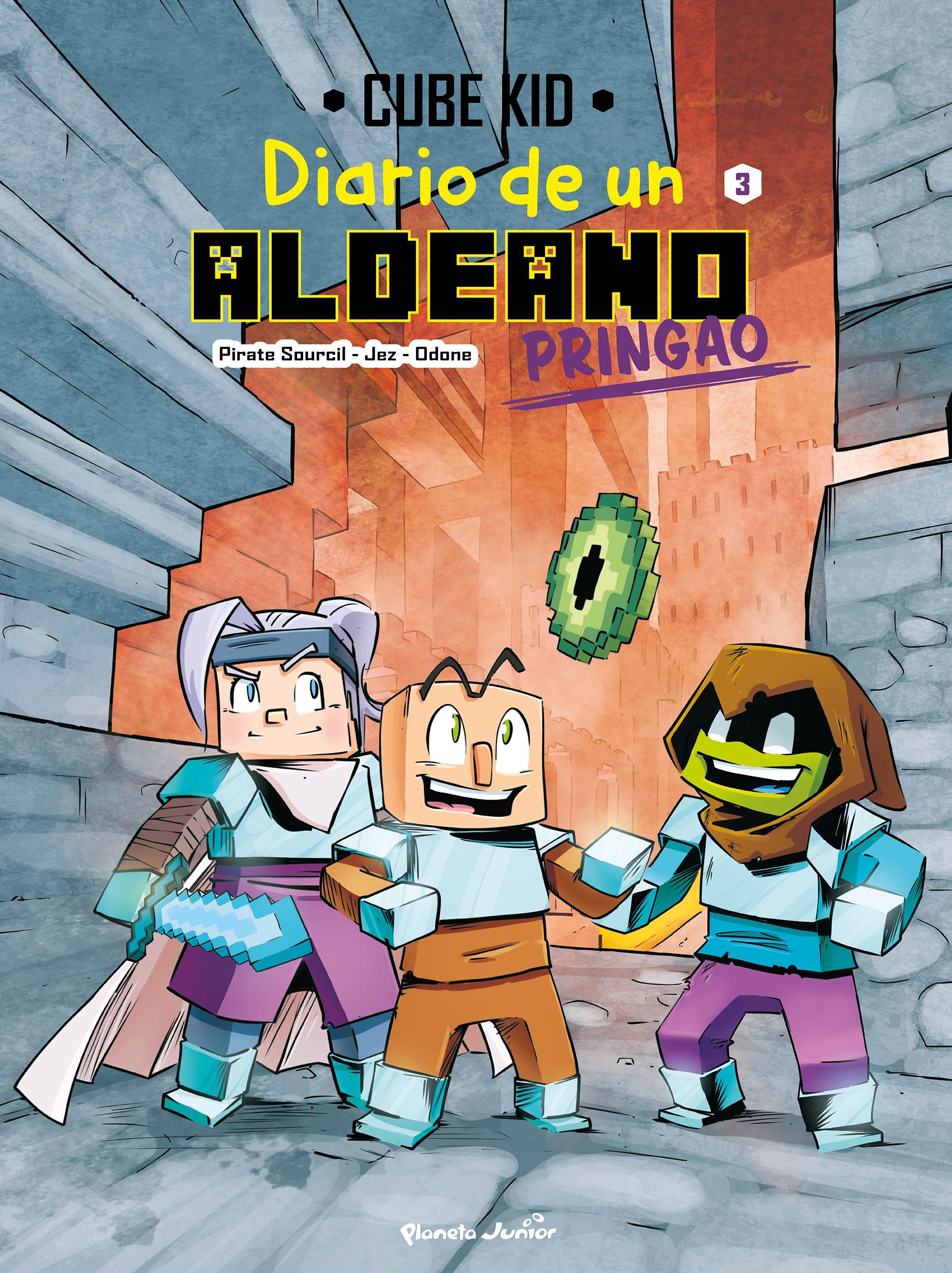 Minecraft. Diario de un aldeano pringao. Cómic 3: Travesía por el desierto. Cube Kid (Planeta Junior) 9788408251224 Imagen principal del producto