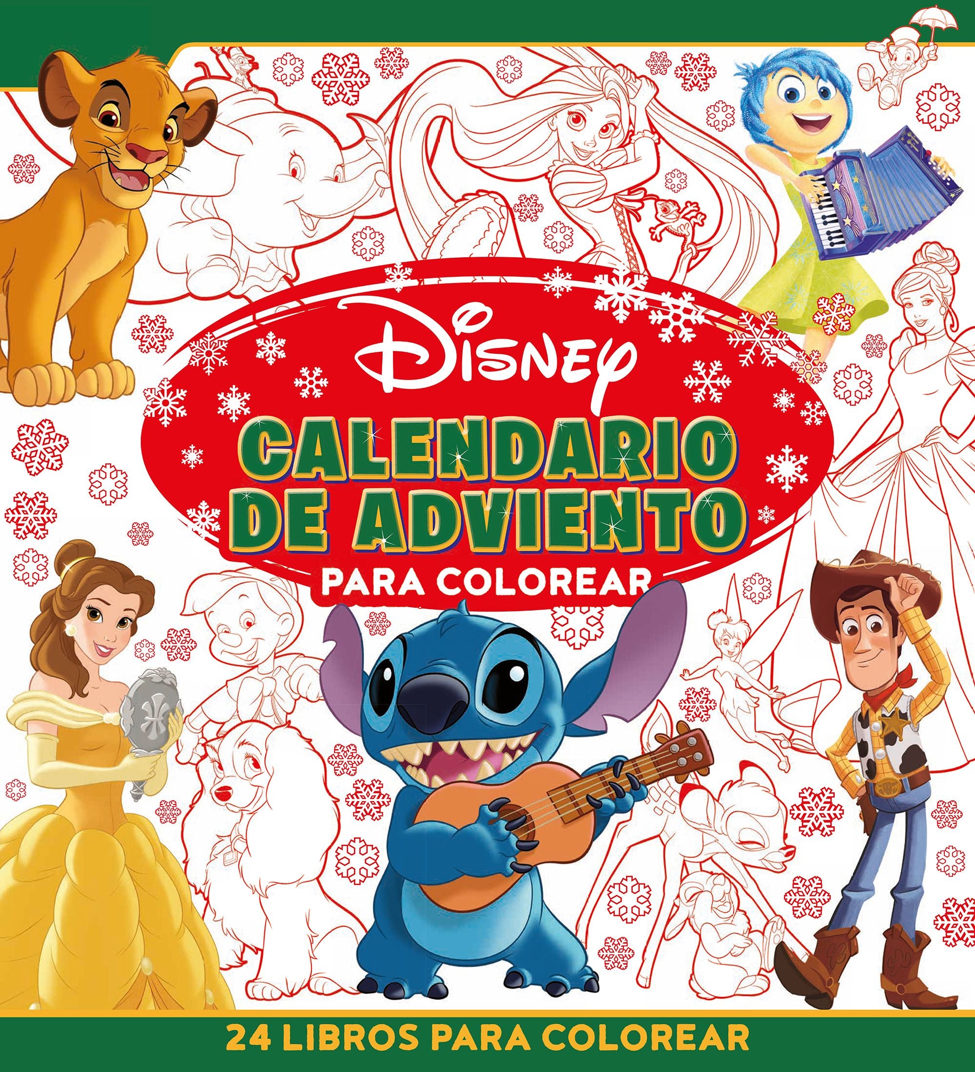 Disney. Calendario de Adviento para colorear: 24 libros para colorear. Disney (Libros Disney) 9788410029729 Imagen principal del producto