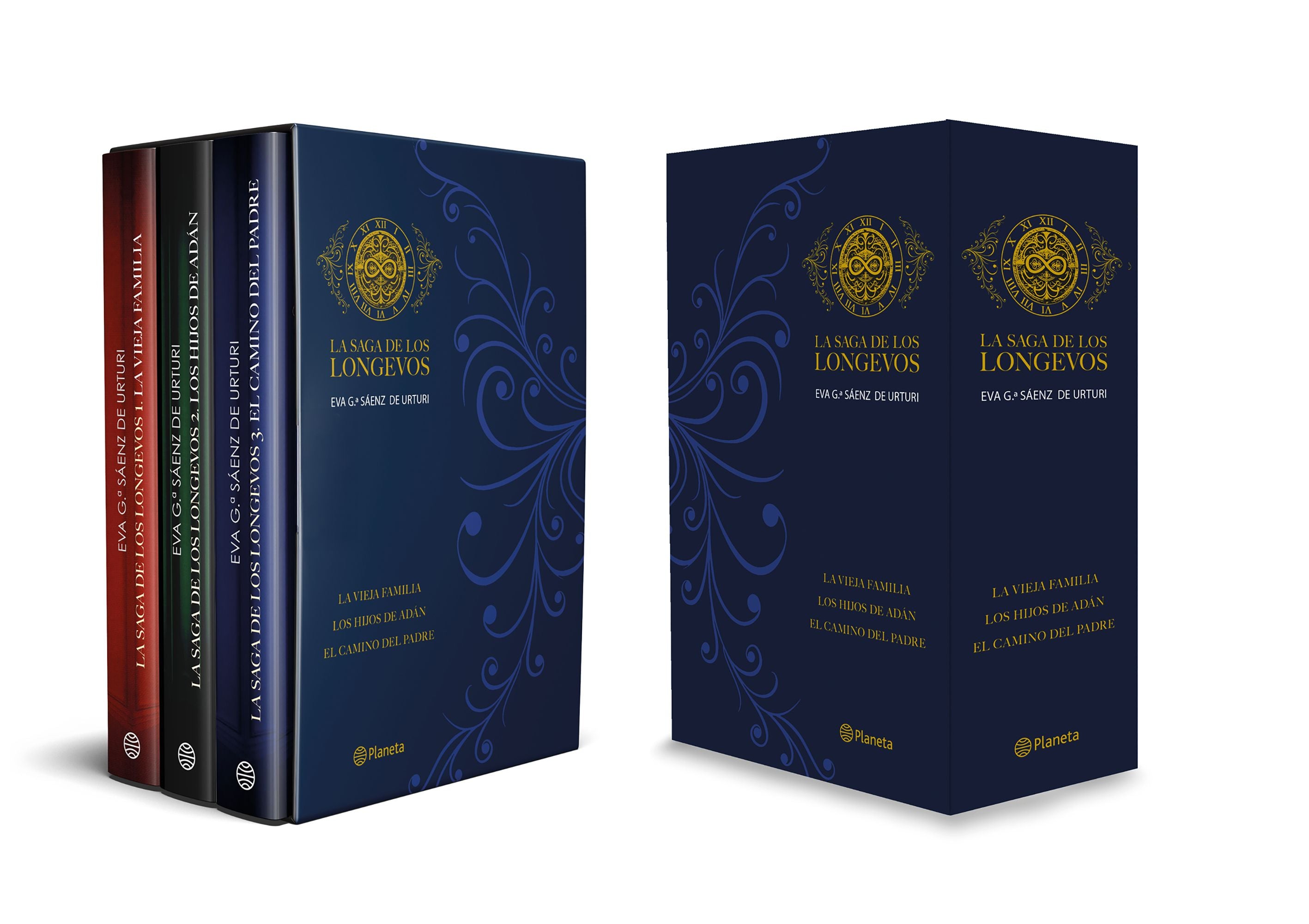 Estuche La saga de los longevos: (La Vieja Familia + Los Hijos de Adán + El Camino del Padre). Eva García Sáenz de Urturi (Editorial Planeta) 9788408305279 Imagen principal del producto