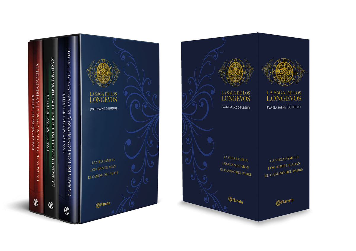 Estuche La saga de los longevos: (La Vieja Familia + Los Hijos de Adán + El Camino del Padre). Eva García Sáenz de Urturi (Editorial Planeta) 9788408305279