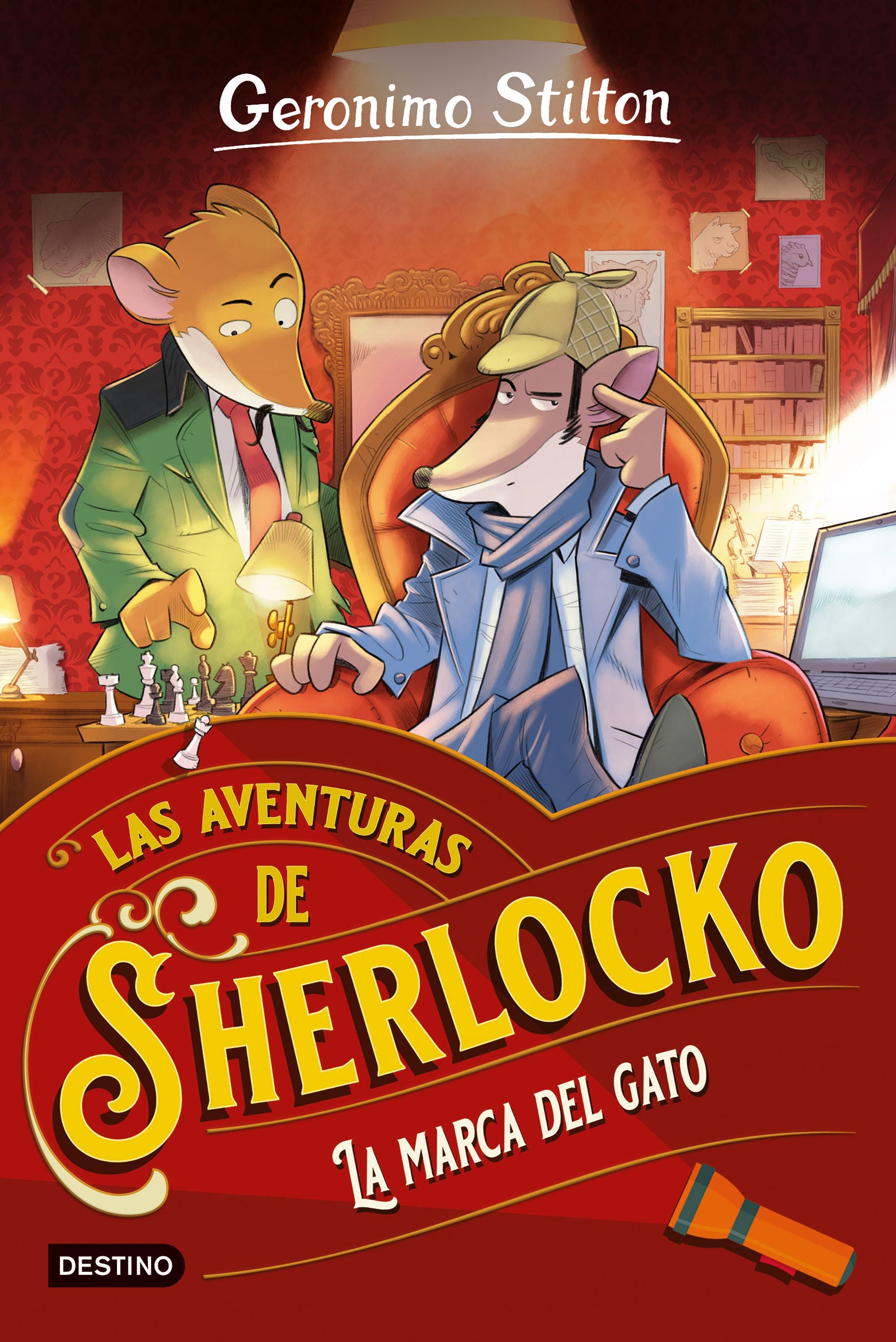 La marca del gato: Las aventuras de Sherlocko 2. Geronimo Stilton (Destino Infantil & Juvenil) 9788408247098 Imagen principal del producto