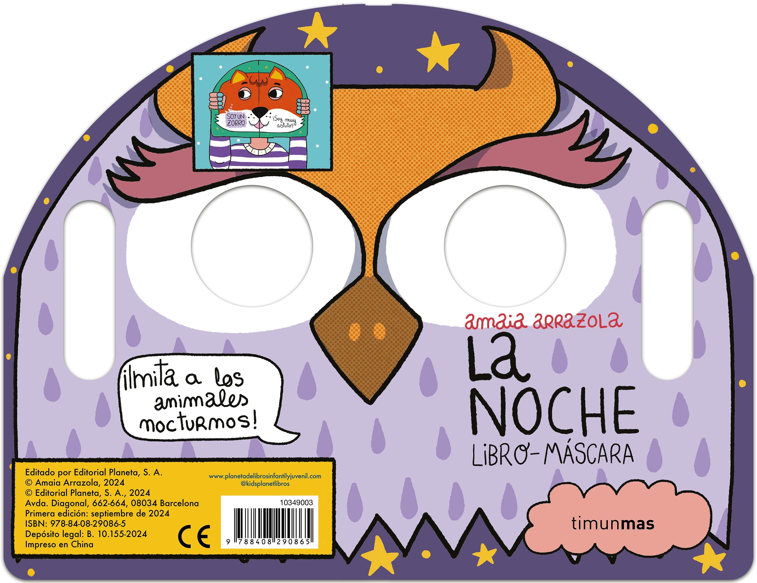 La noche. Libro-máscara. Amaia Arrazola (Timun Mas Infantil) 9788408290865 Imagen principal del producto