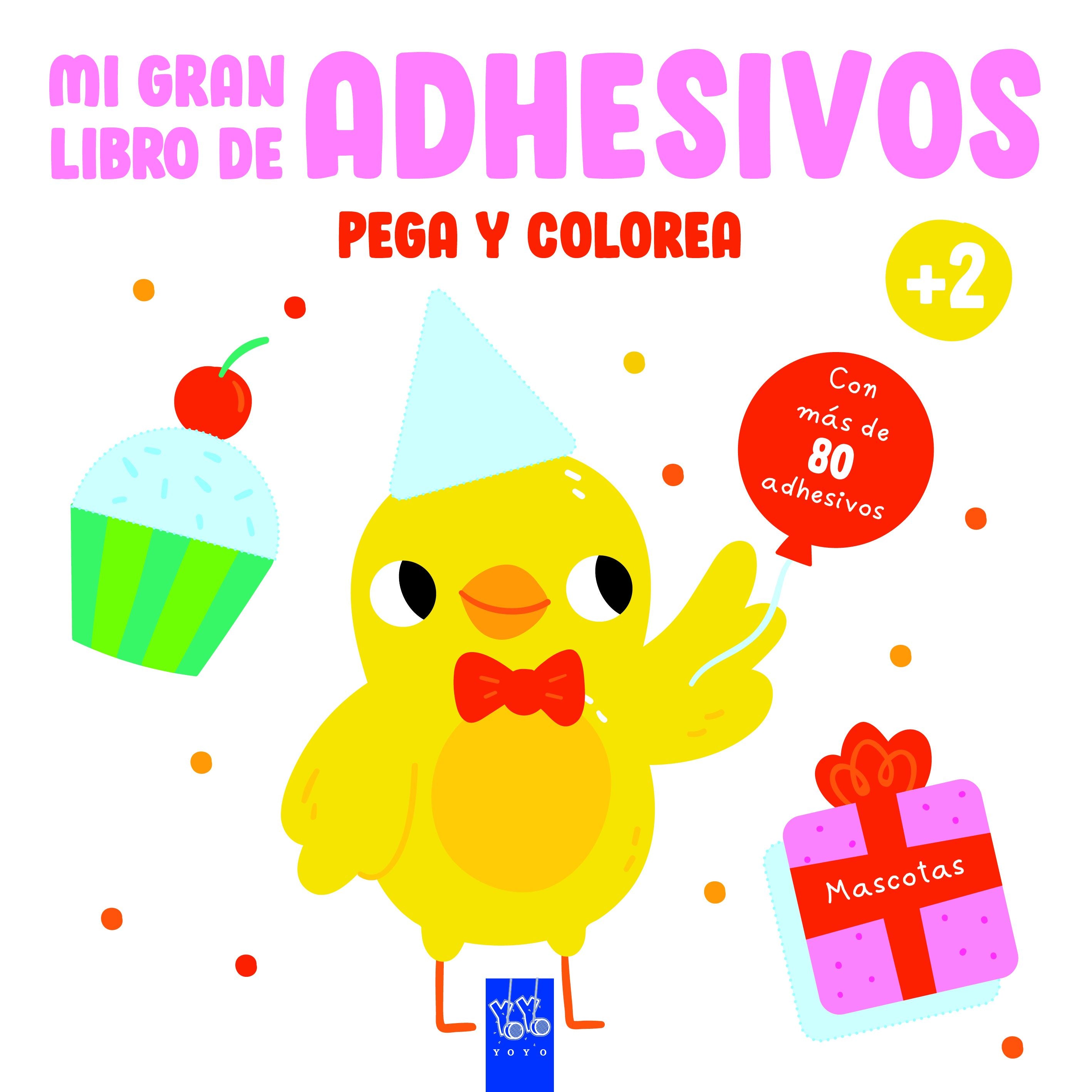 Mi gran libro de adhesivos pega y colorea. Mascotas. YOYO (Yoyo) 9788408234609 Imagen principal del producto