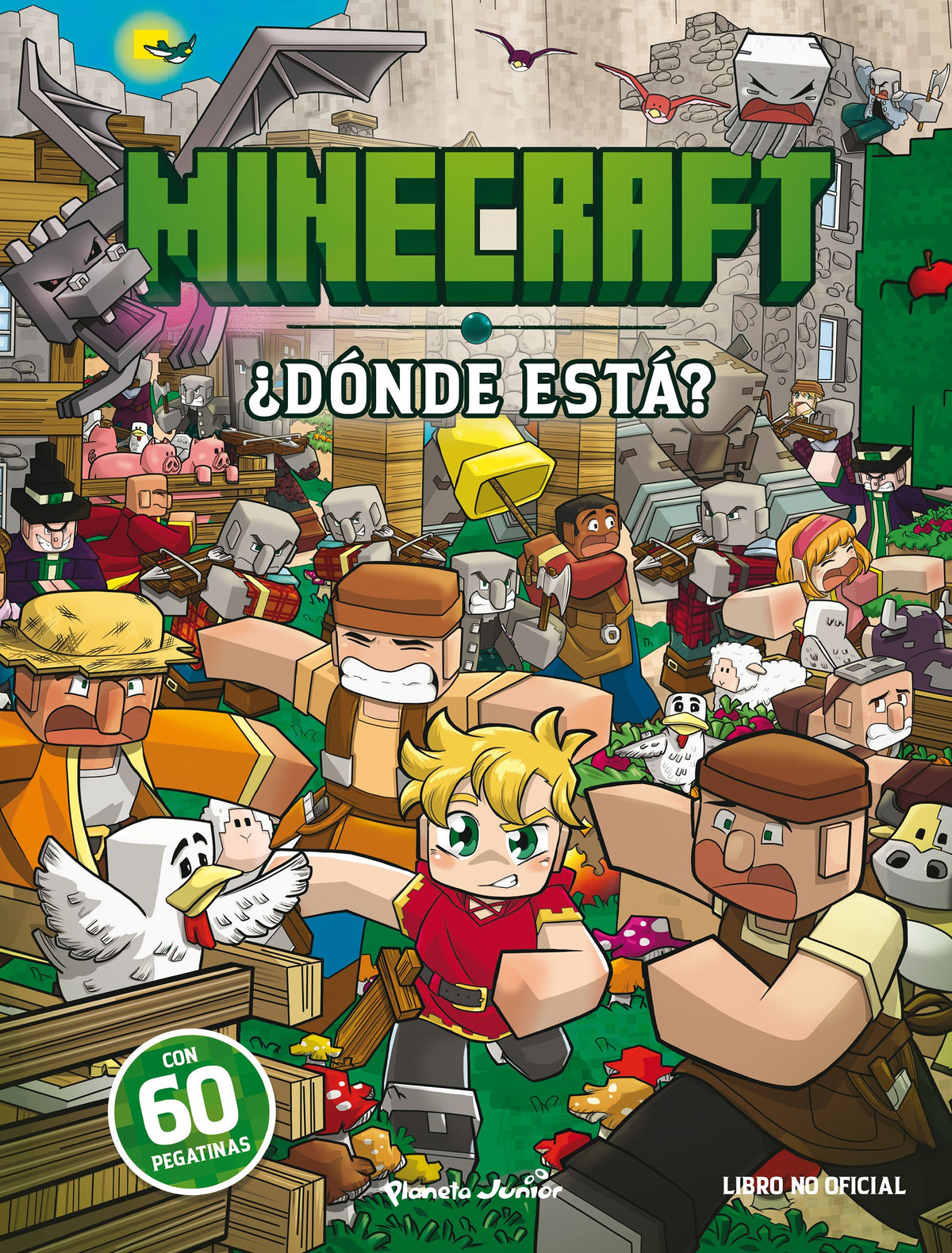 Minecraft. ¿Dónde está?: Con pegatinas. AA. VV. (Planeta Junior) 9788408298038