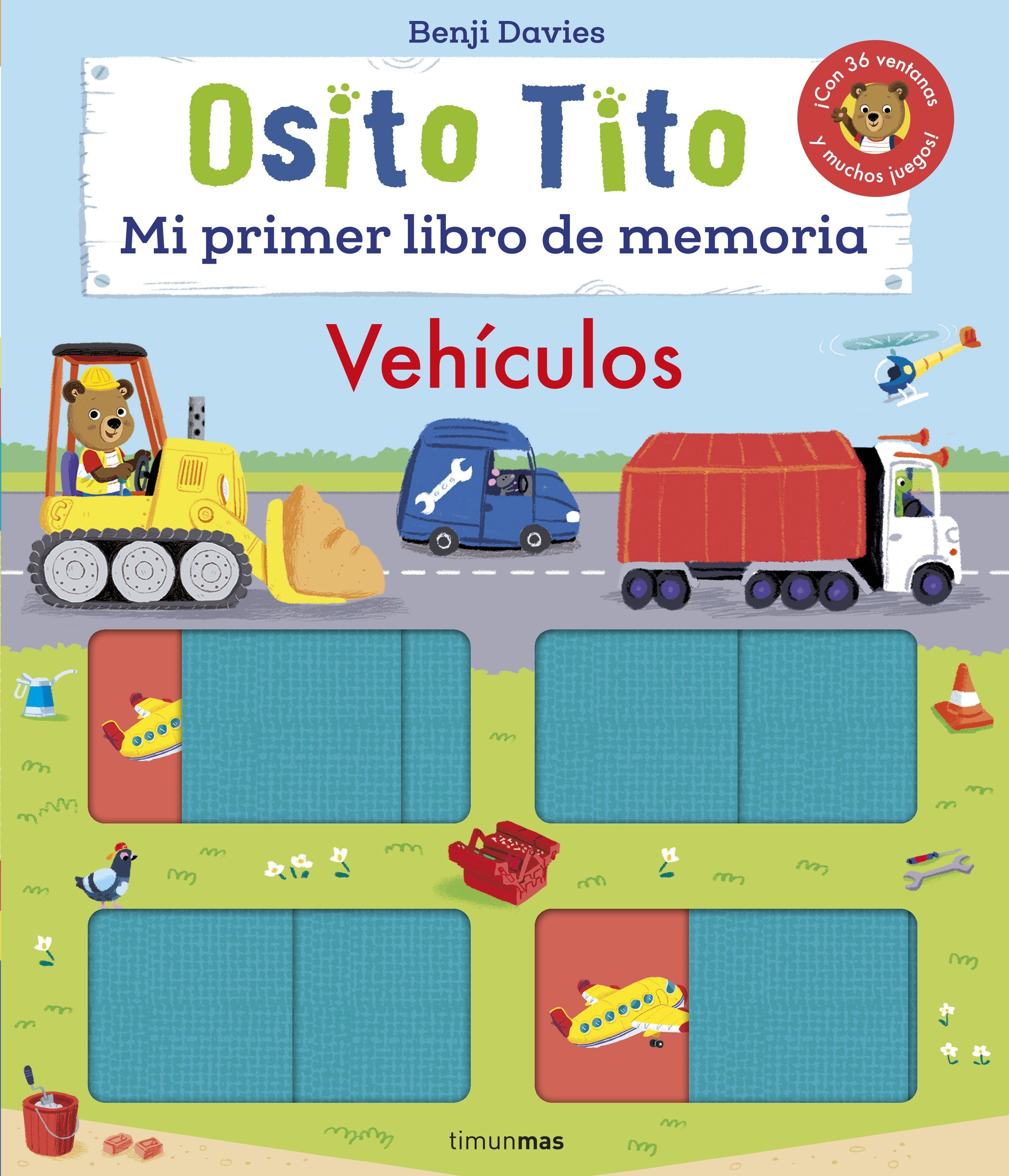 Osito Tito. Mi primer libro de memoria. Vehículos. Benji Davies (Timun Mas Infantil) 9788408256182