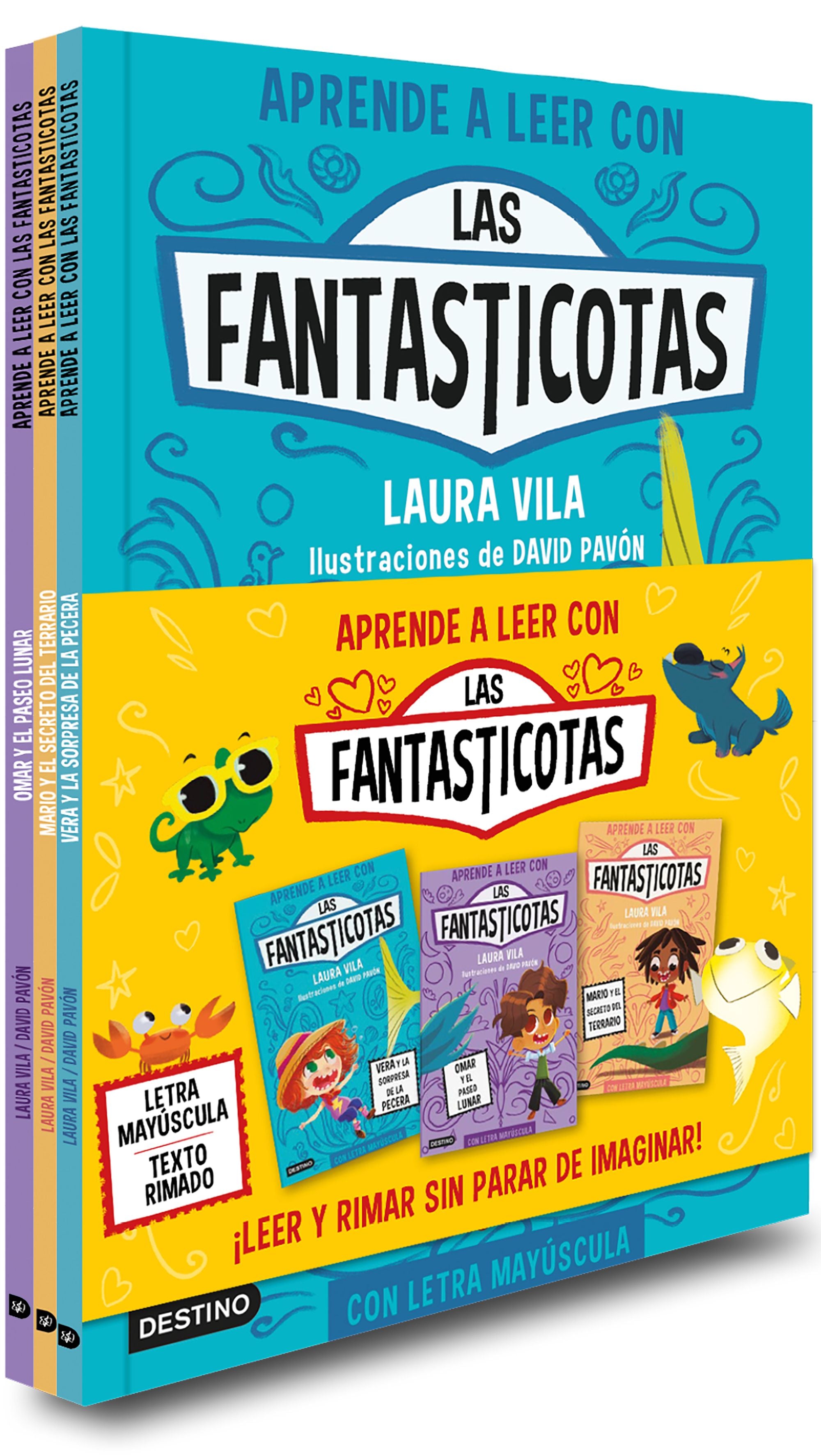 Pack Las Fantasticotas (1, 2, 3): Pack para aprender a leer con Las Fantasticotas 1, 2, 3: EN MAYÚSCULAS. Laura Vila (Destino Infantil & Juvenil) 9788408295501 Imagen principal del producto