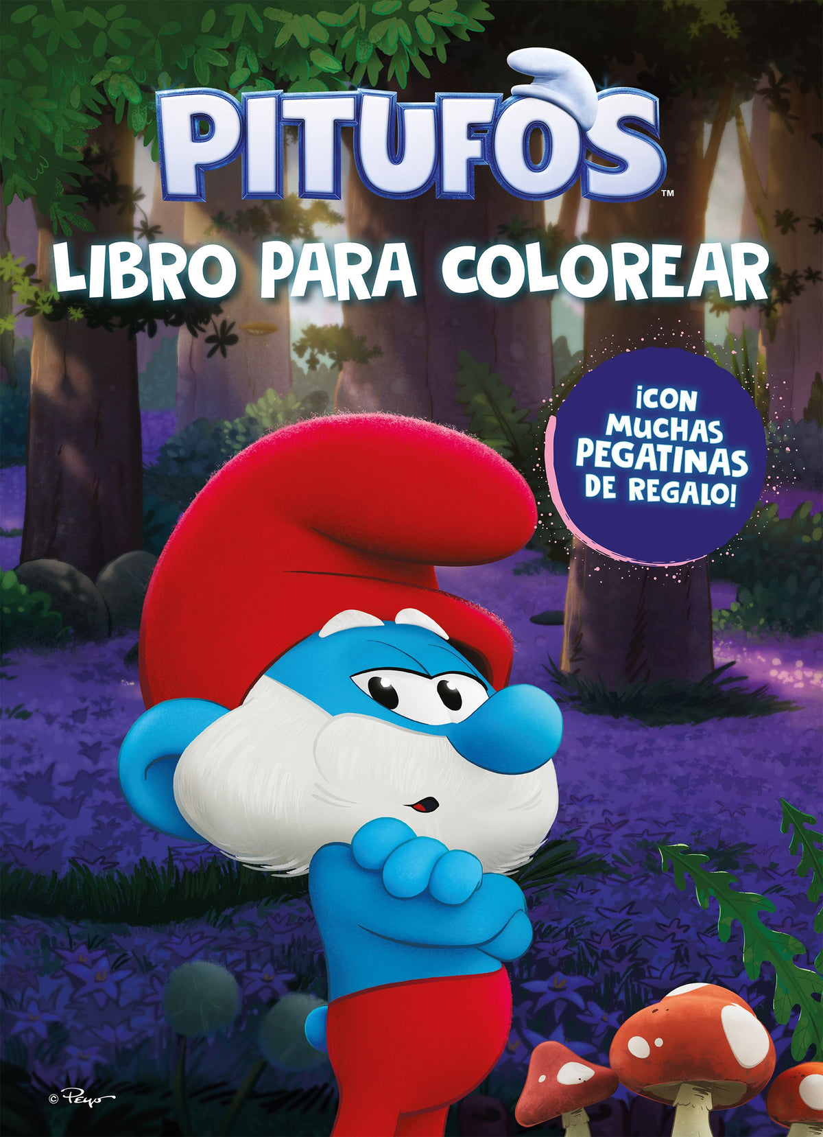 Pitufos. Libro para colorear: Con pegatinas. Los Pitufos (Planeta Junior) 9788408304074