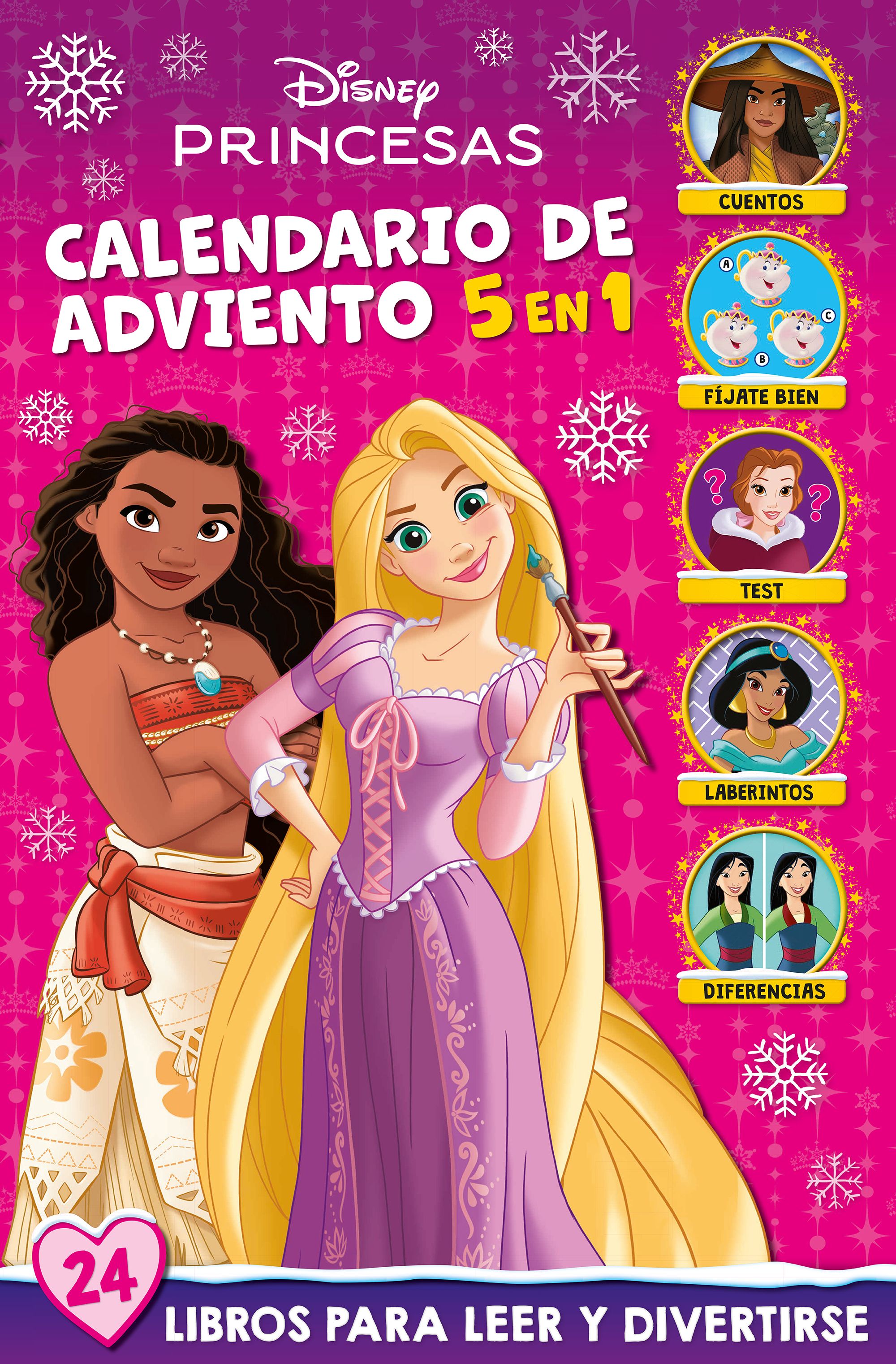 Princesas. Calendario de Adviento 5 en 1: 24 libros para leer y divertirse. Disney (Libros Disney) 9788410029712 Imagen principal del producto