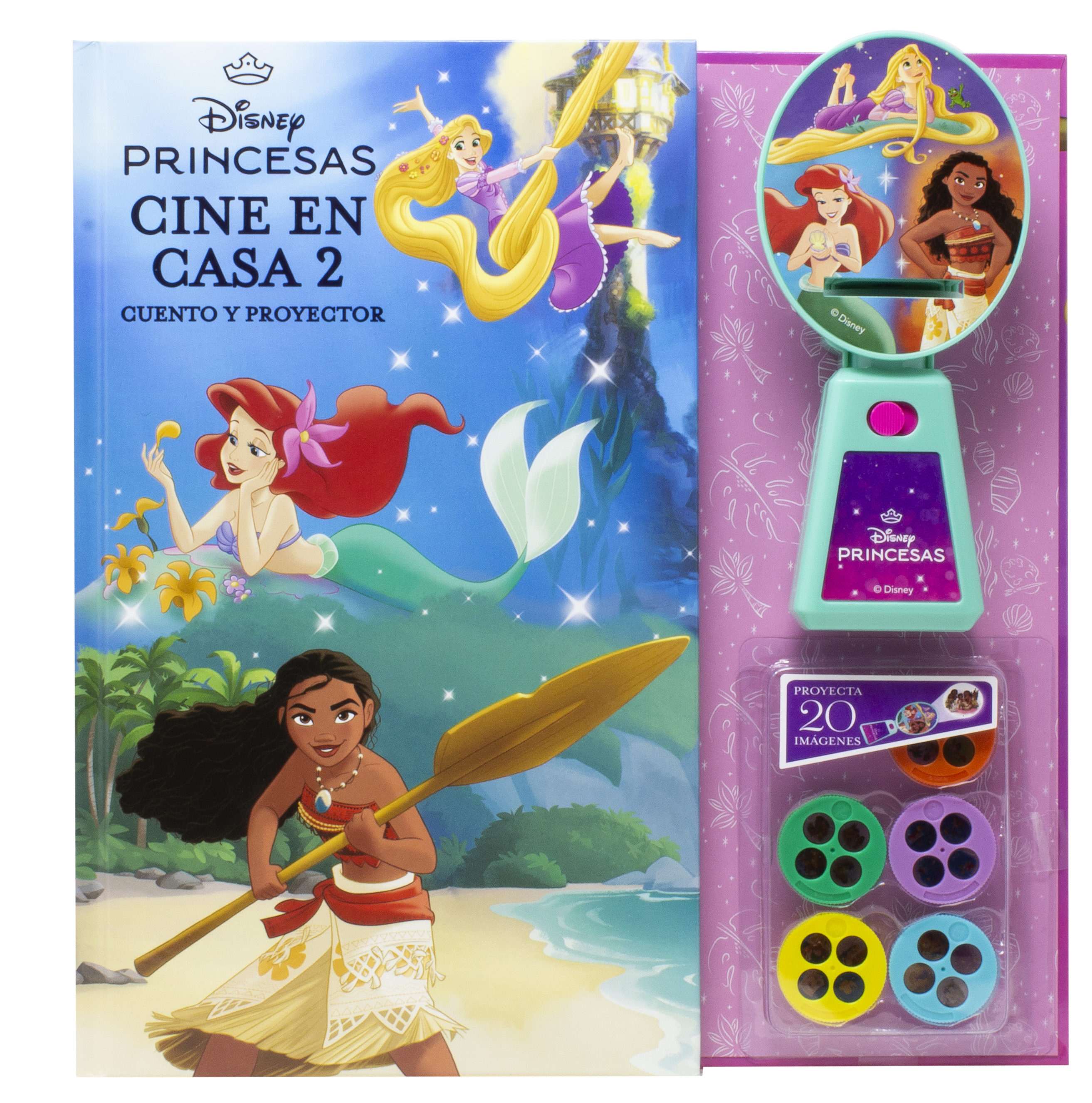 Princesas. Cine en casa 2: Cuento y proyector. Disney (Libros Disney) 9788410029187 Imagen principal del producto