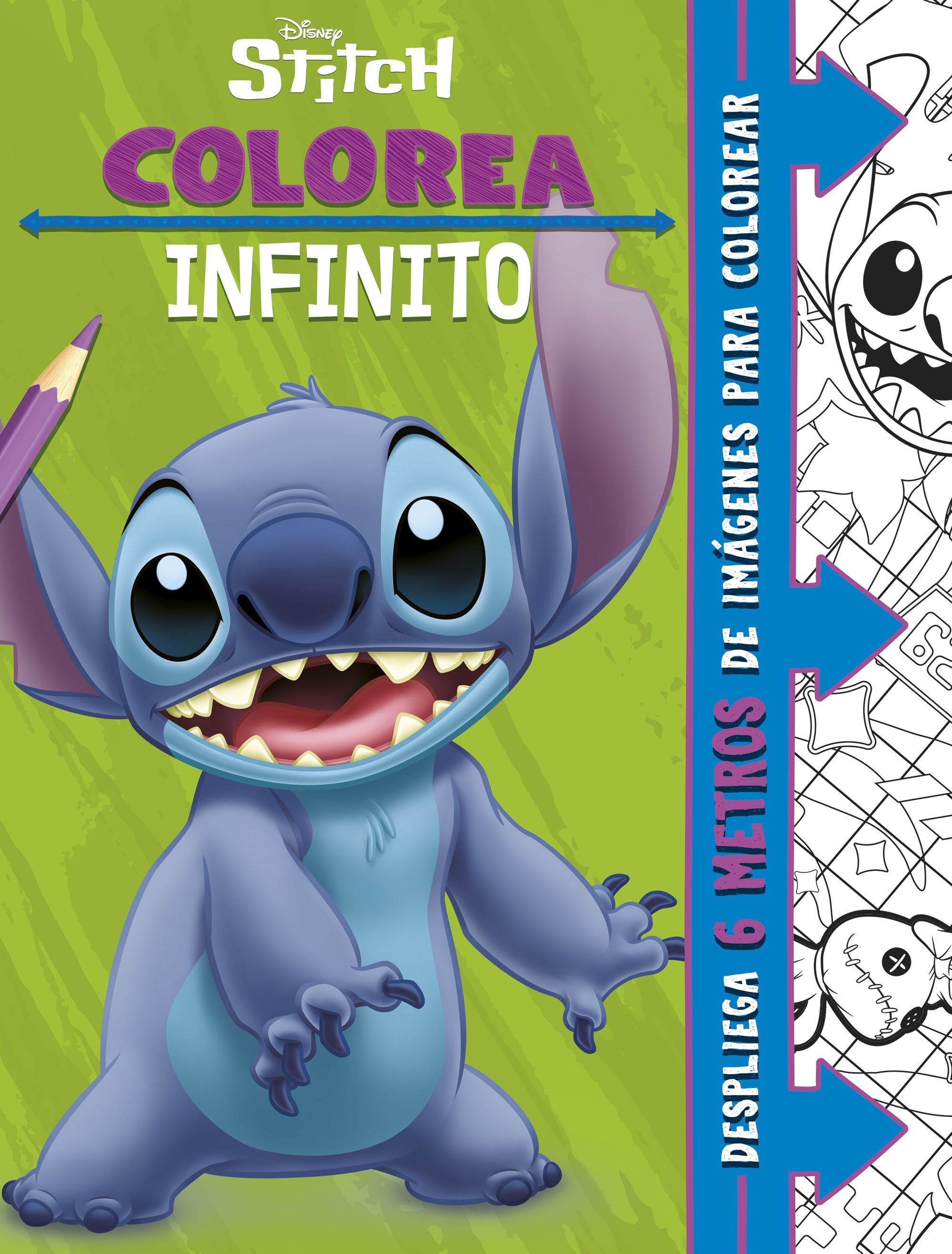 Stitch. Colorea infinito: 6 metros de imágenes para colorear. Disney (Libros Disney) 9788410029262 Imagen principal del producto