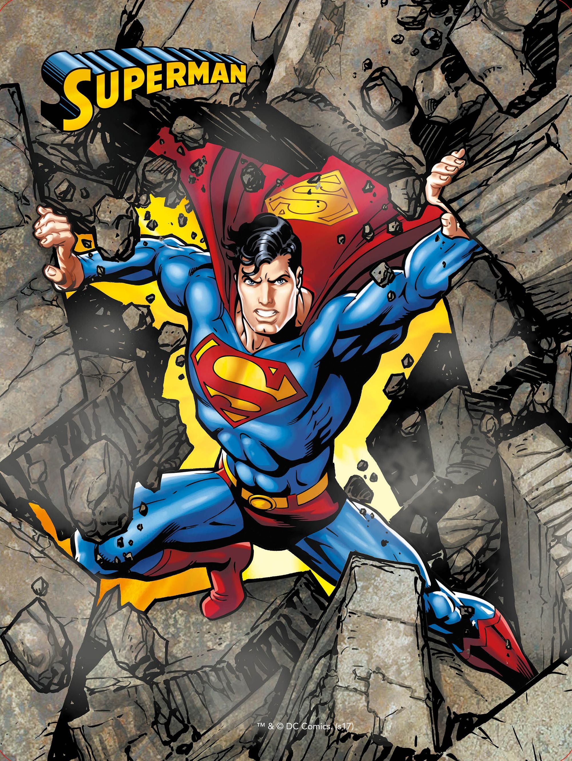 Superman. Caja metálica: Incluye: 3 libros, 4 rotuladores, 1 póster y más de 50 pegatinas