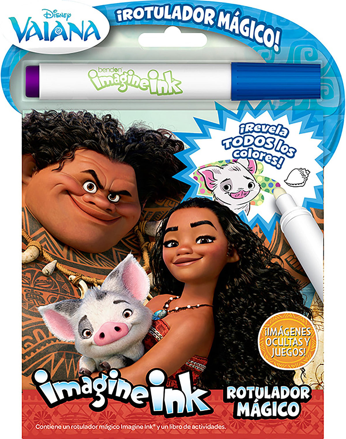 Vaiana. Rotulador mágico: Libro para colorear y actividades con rotulador mágico. Disney (Libros Disney) 9788410029514