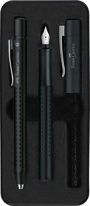 ✅ JUEGO BOLIGRAFO + PLUMA FABER CASTELL GRIP HARMONY NEGRO Imagen secundaria del producto