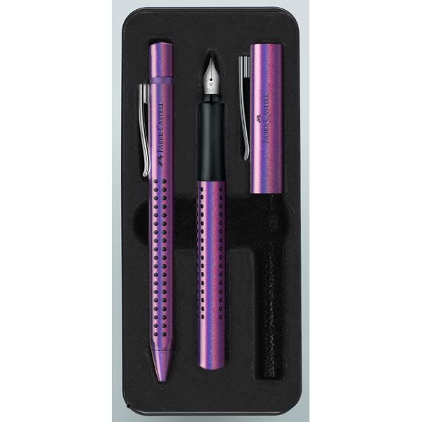 ✅ JUEGO BOLIGRAFO + PLUMA GRIP EDITION GLAM VIOLETA Imagen principal del producto