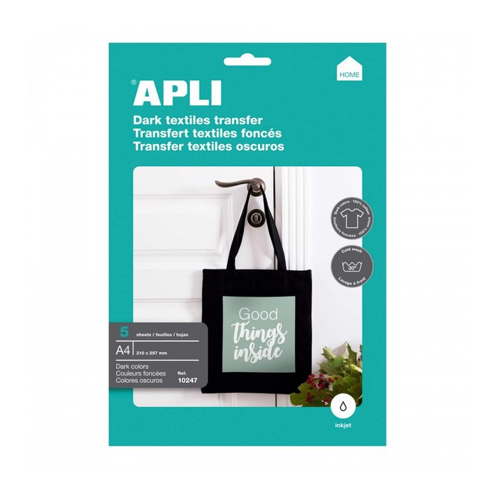 ✅ PAPEL TRANSFER A4 PRENDAS DE COLOR 5 HOJAS