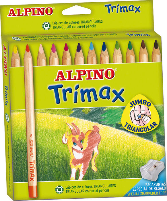 ✅ LAPIZ ALPINO 12 COLORES TRIMAX Imagen principal del producto