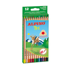 LAPIZ ALPINO TRIANGULAR 12 COLORES SURTIDOS