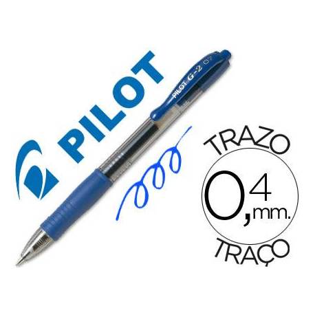 ✅  BOLIGRAFO PILOT G2 AZUL CAJA 12 UNIDADES