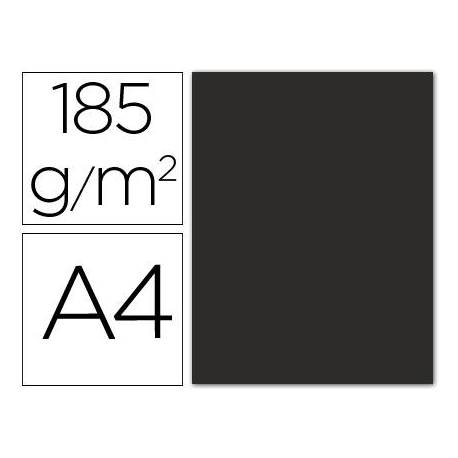 ✅CARTULINA GUARRO A4 185GR NEGRA Paquete 50 unidades