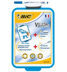 ✅ PIZARRA BLANCA BIC 26X19 + MARCADOR Y BORRADOR