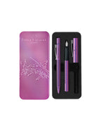 ✅ JUEGO BOLIGRAFO + PLUMA GRIP EDITION GLAM VIOLETA