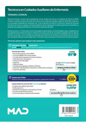 TEMARIO COMÚN AUXILIAR ENFERMERÍA SESCAM CONVOCATORIA 2020